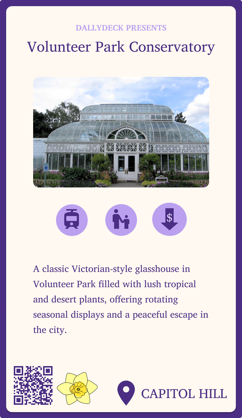 Volunteer Park Conservatory Dallydeck card